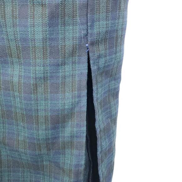 Vintage Dress Womens 2 Knapp Studio Jumper Midi Tartan Plaid Crossed Back - Picture 4 of 10